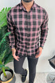 Turbo Plaid Pattern Creation Long Sleeve Cotton Casual Shirt