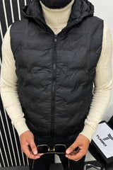 Plain Padded Hood Quilted Imported Men's Gilet