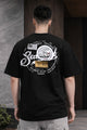 Turbo "Saltrock" Back Design Oversize Tee In Black