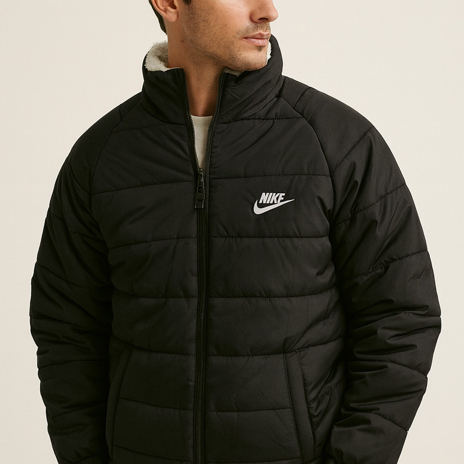 Nke Reversible Double Face Sherpa Imported Puffer Jacket
