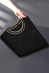 Turbo Basics Stripe Original Crew Neck Tee In Black