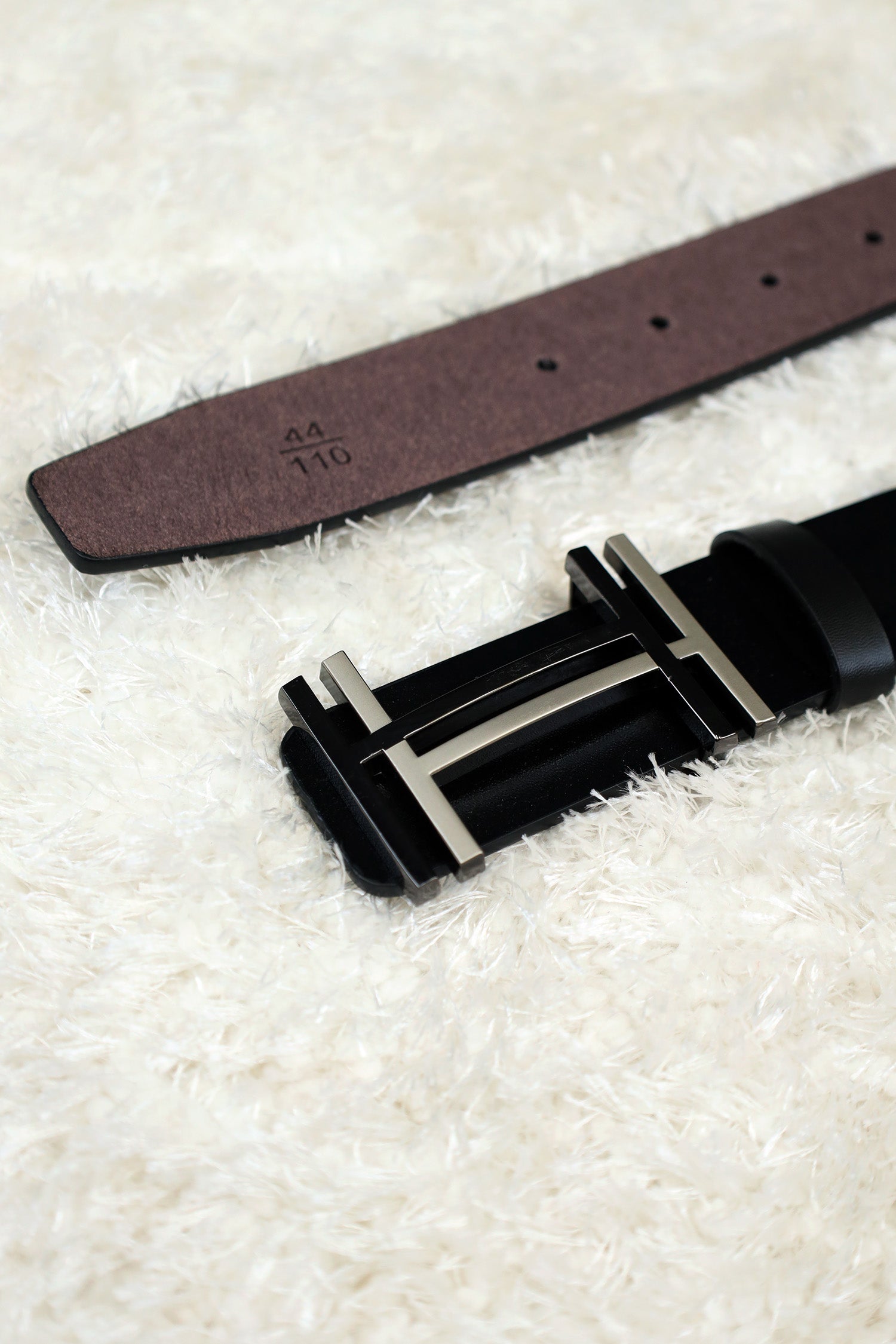 Hrmes Metal Alloy Automatic Buckle Branded Belt