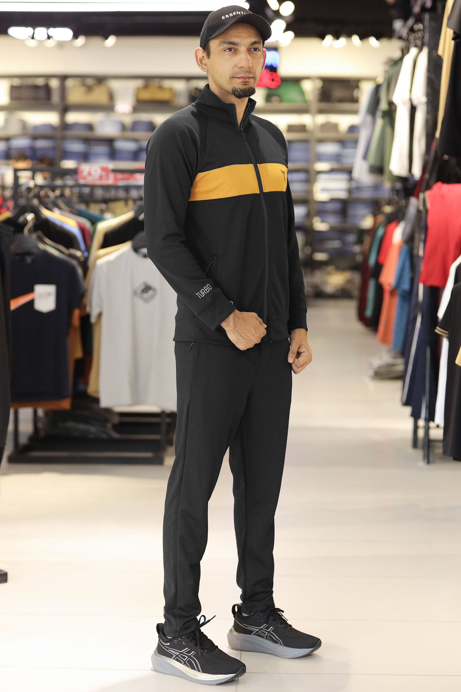 Turbo TrainFit Panel Mock Neck Zipper Tracksuit