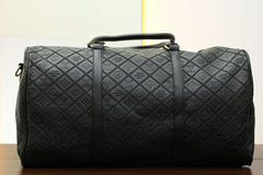 Luis Vten Imported Signature Embossed Travel bag in Black