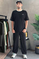 Turbo 22 Piping Detail Men's Co-ord Set In Black