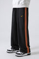 Nke Imperial Side Stripe Loose Bottom Trouser In Black