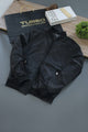 Hexagon Printing Imported Light Weight Jacket In Black