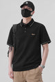 Turbo Striped Tipping Men's Polo T-Shirt In Black