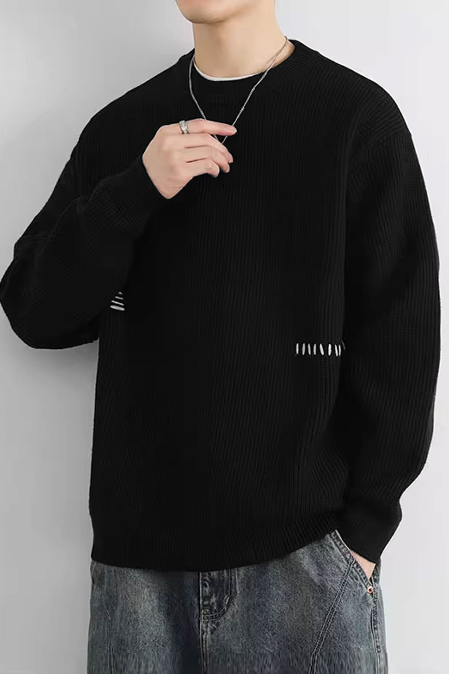 Turbo Geomatric Pattern Imported Men's Sweater