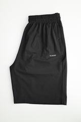 Turbo Trackside Triple Stripe Big Size Dry-Fit Men's Shorts In Black
