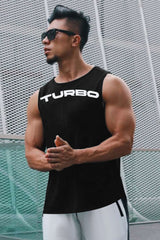 Turbo 'The Iron Grind' Performance Men Sando In Black