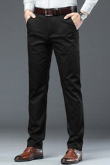 Turbo Urban Executive Slim Fit Cotton Pant In Black