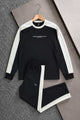 Turbo Color-Blocked Panel Men's Co-Ord Set In Black