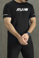 New Blnce Run Graphic Performance Dry-Fit Tee In Black