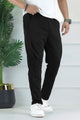 Turbo Sporty Style  Cross Plate Trouser In Black