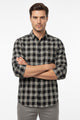 Turbo Tattersall Checkered Long Sleeve Cotton Casual Shirt