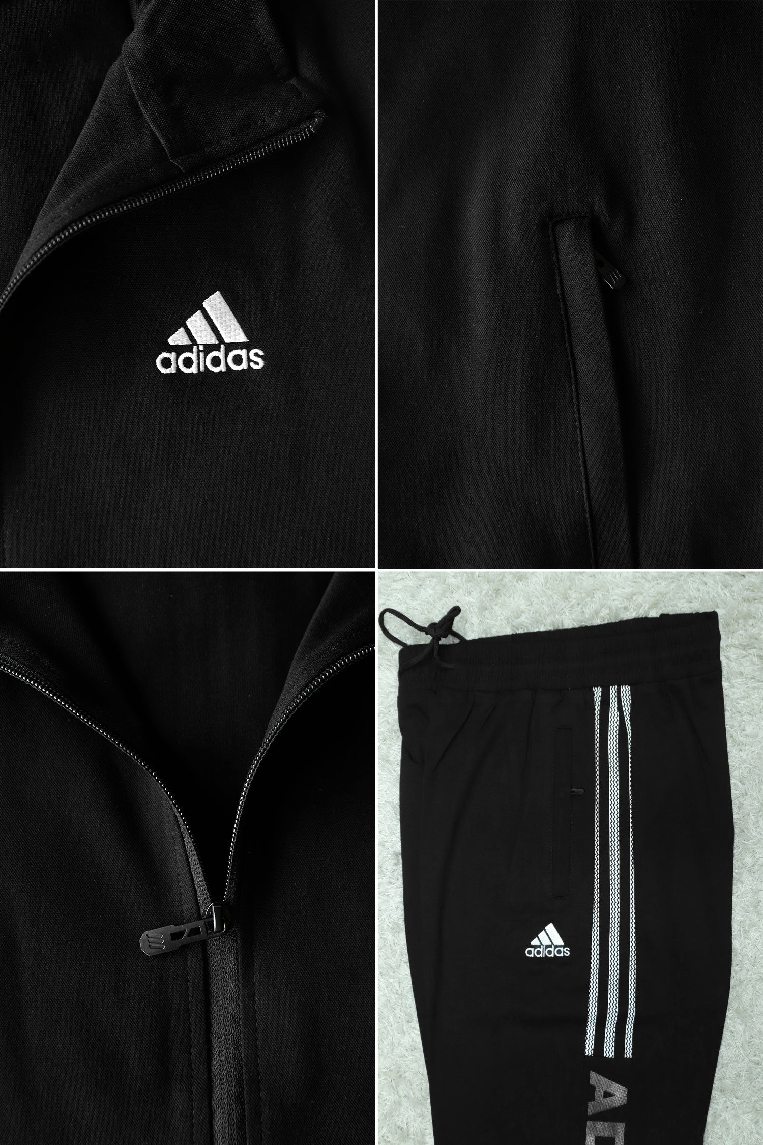 Adds Half Stripes Sportswear Men Zipper Tracksuit