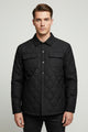 Regular Fit Self Design Imported Light Weight Jacket In Black