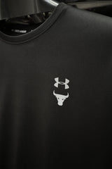 Dry Fit Crew Neck Tee With Undr Armor Reflector Logo In Black