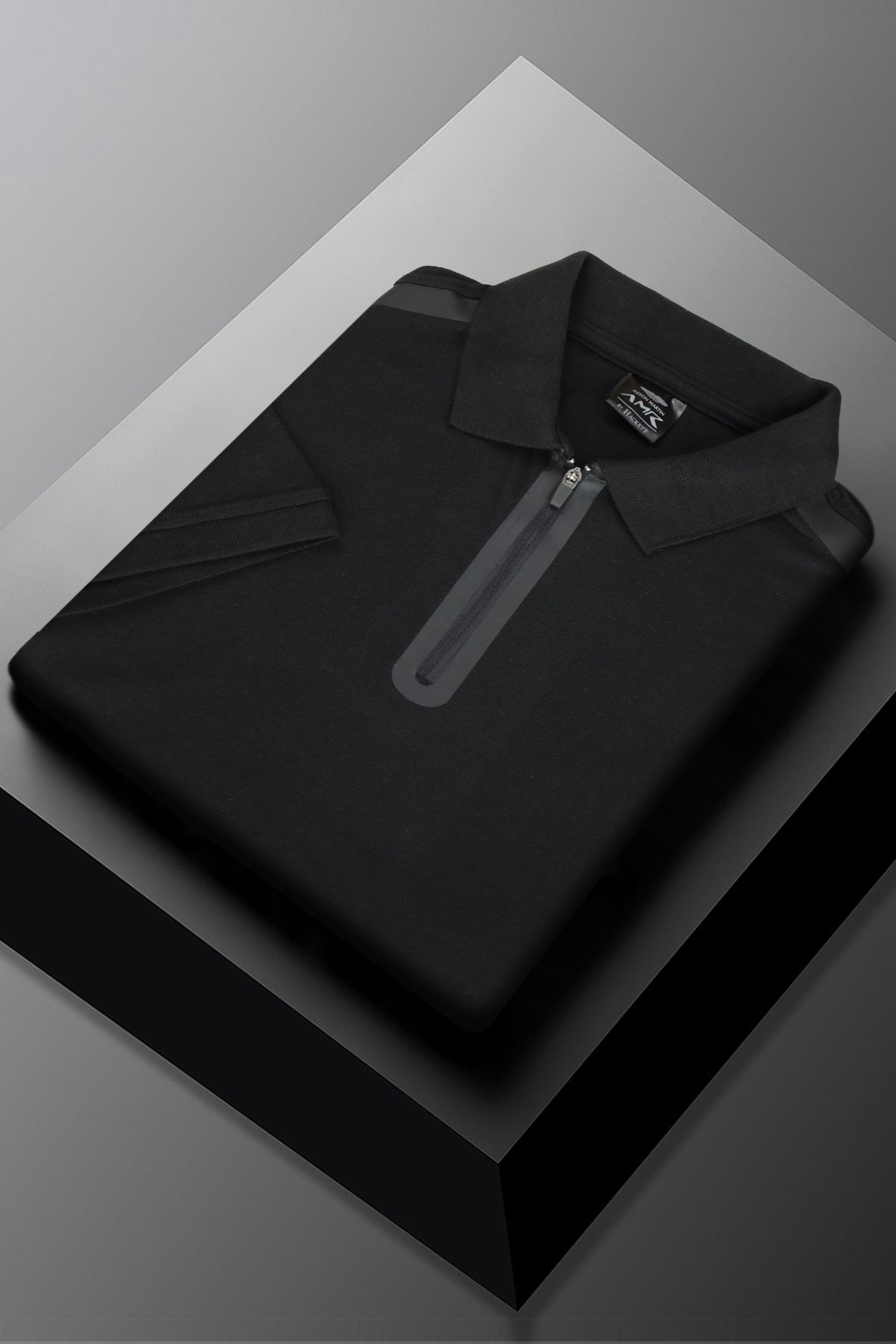 Hackt Lndn AMR Performance Zip-Placket Men's Polo Shirt