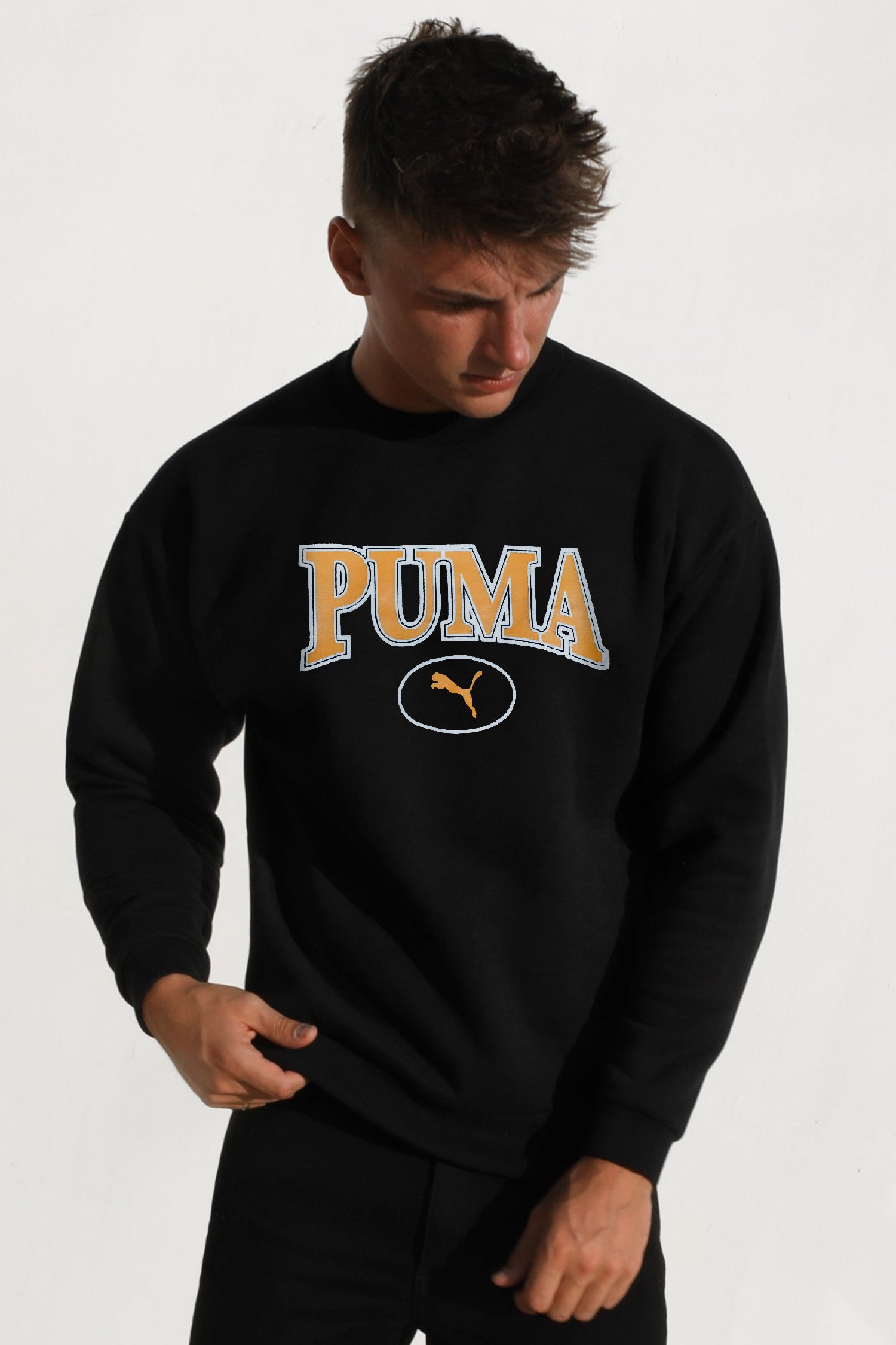 Pma Squad Graphic Crew Neck Full Sleeves Men's Sweatshirt