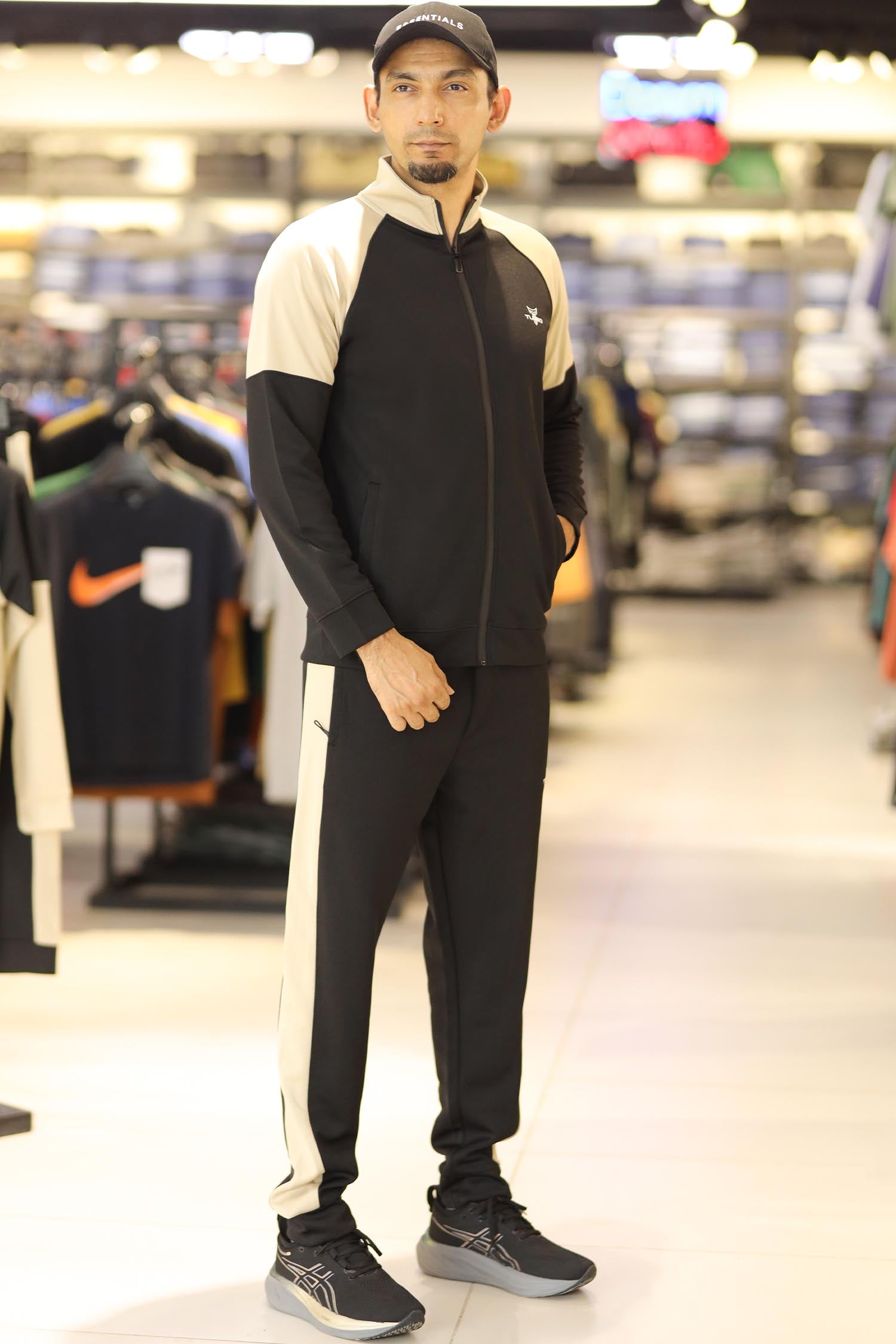 Turbo Raglan Sleeves Panel Moke Neck Zipper Tracksuit