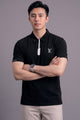LV High-End Tech Activewear Imp Dry-Fit Polo In Black
