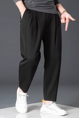 Turbo Comfort Front Plate SlimFit Trouser In Black