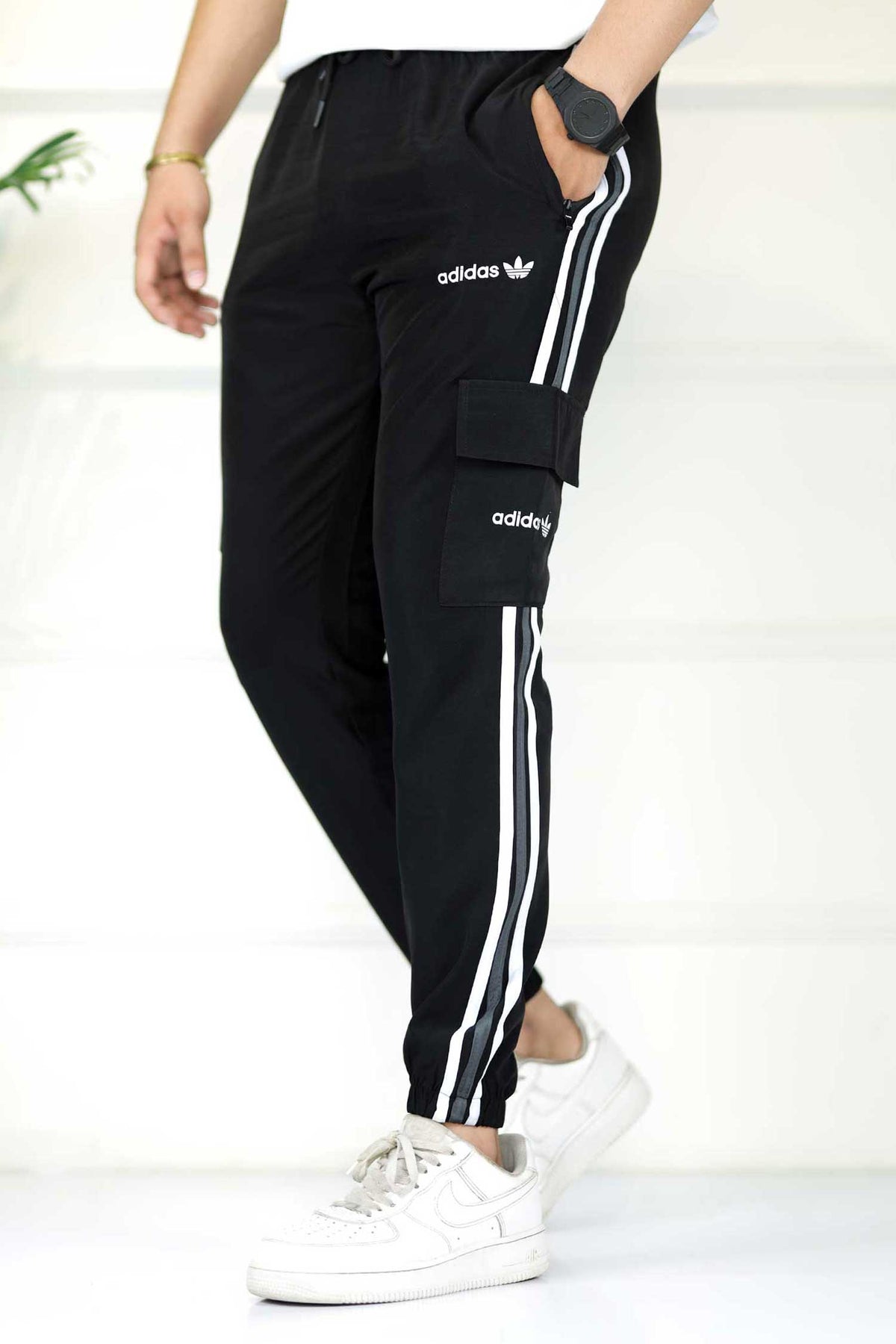 Adds Micro Stripes Slimfit Imported Sportswear Trouser