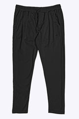 Turbo Elastic Classic Pleated Slimfit Trouser In Black