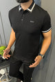 Turbo Polo Pro Grade Tipped Men's Polo Shirt In Black