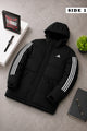 Adds Two-Way Hooded Insulated Imported Puffer Jacket In Black