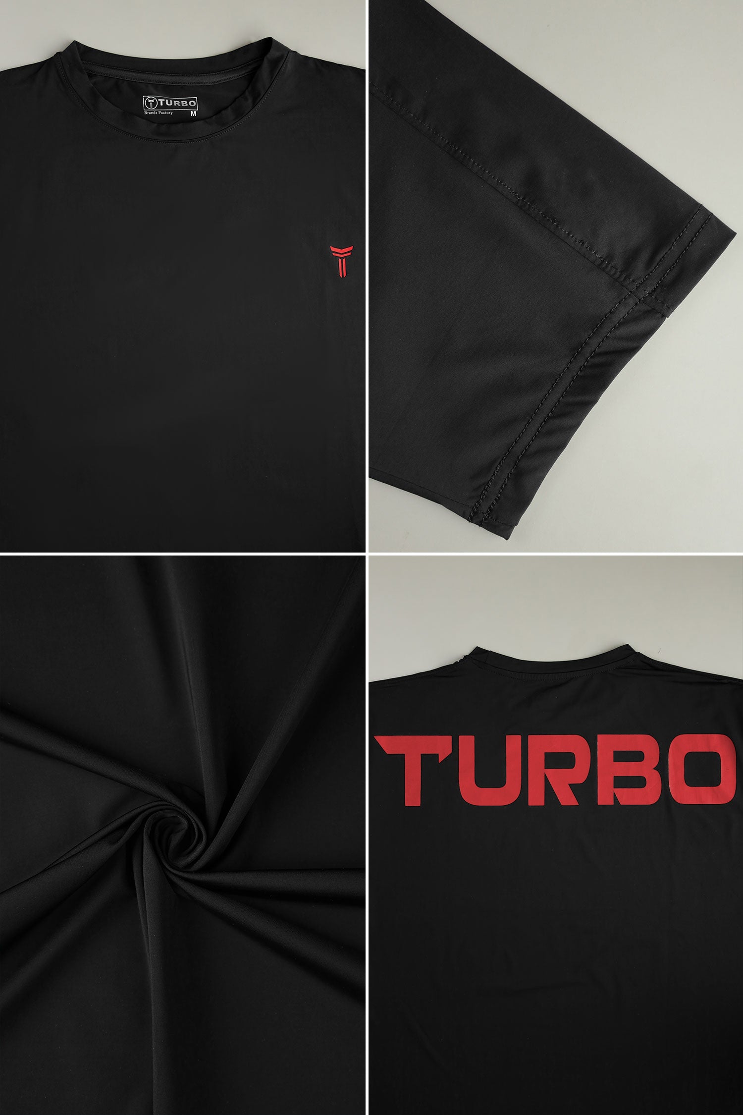 Turbo Font Typography Breathable Dry-Fit Tee