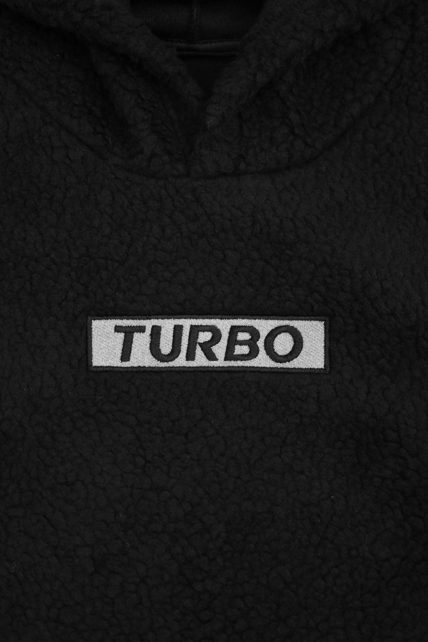 Turbo Cozy Imported Sherpa-Lined Hoodie In Black