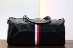 Tomy Hilfgr Imported Signature Strip Travel bag in Black