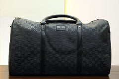 Luis Vten Imported Embossed Texture Travel bag in Black