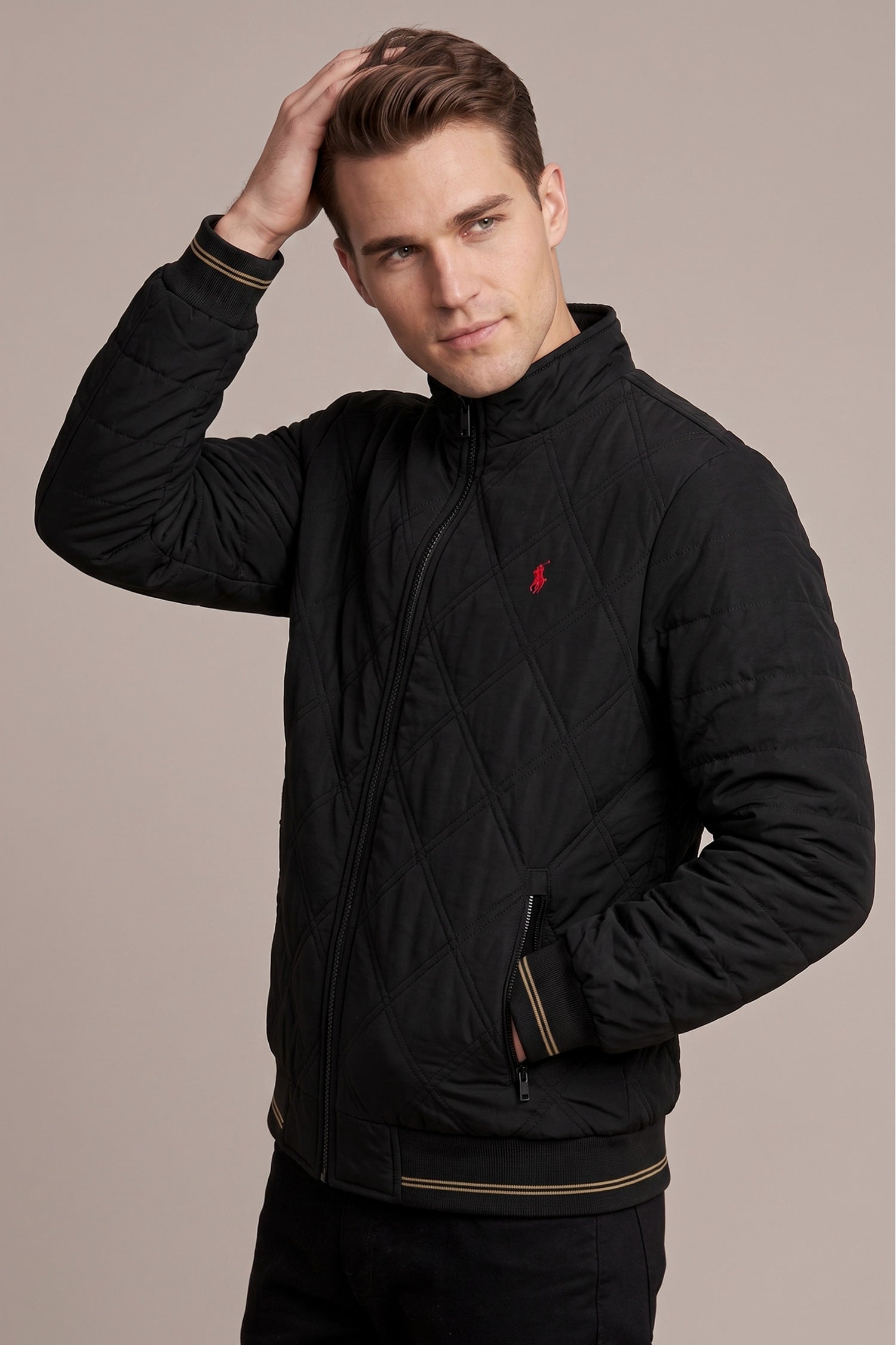 Polo R//L Quilted Diamond Cut Imported Parachute Puffer Jacket