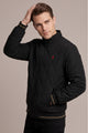 Polo R//L Quilted Diamond Cut Imported Parachute Puffer Jacket In Black