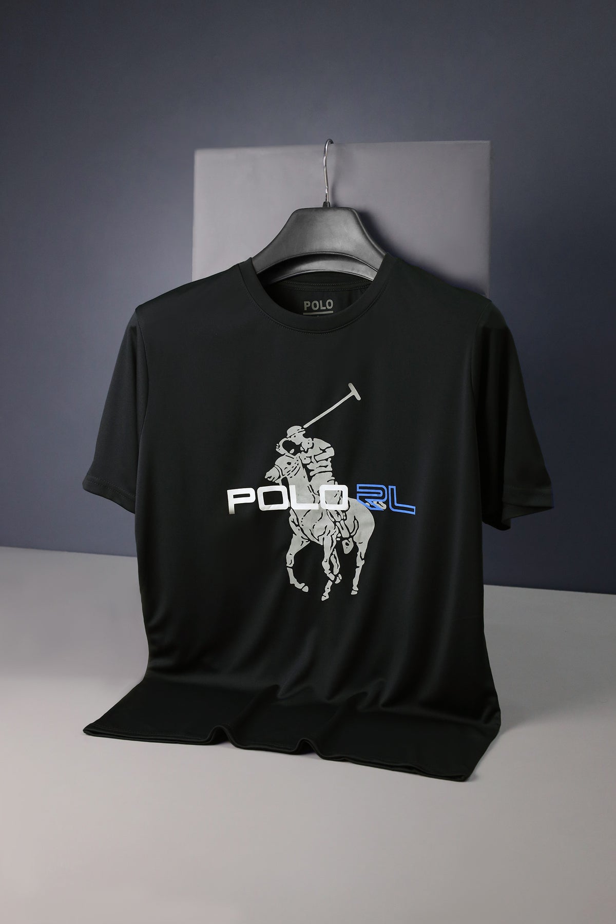 Rph Luren Signature Pony Men's Round Neck T-Shirt In Black