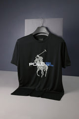Rph Luren Signature Pony Men's Round Neck T-Shirt In Black