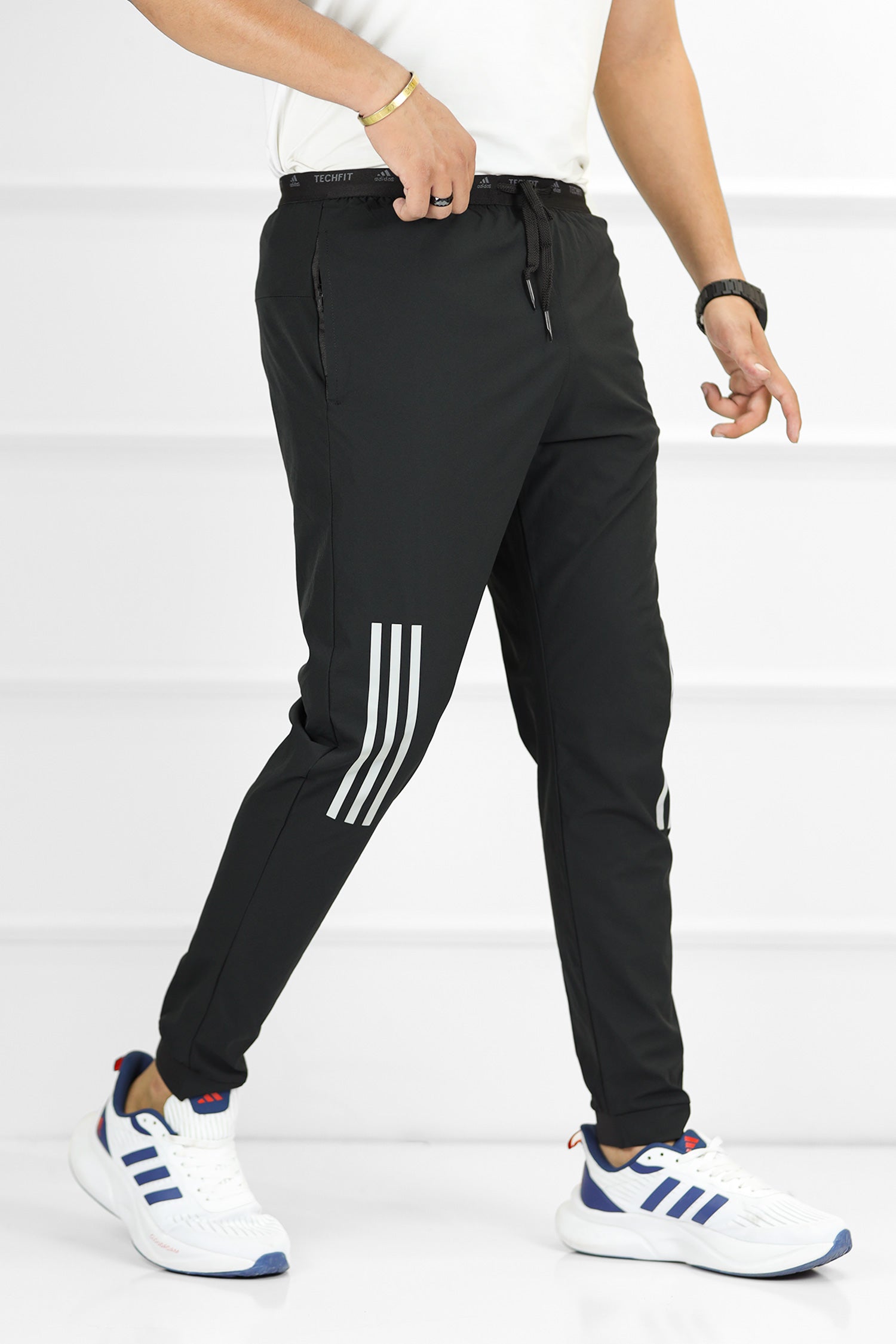Adds Alpha Strength Micro Premium Sportswear Trouser In Black