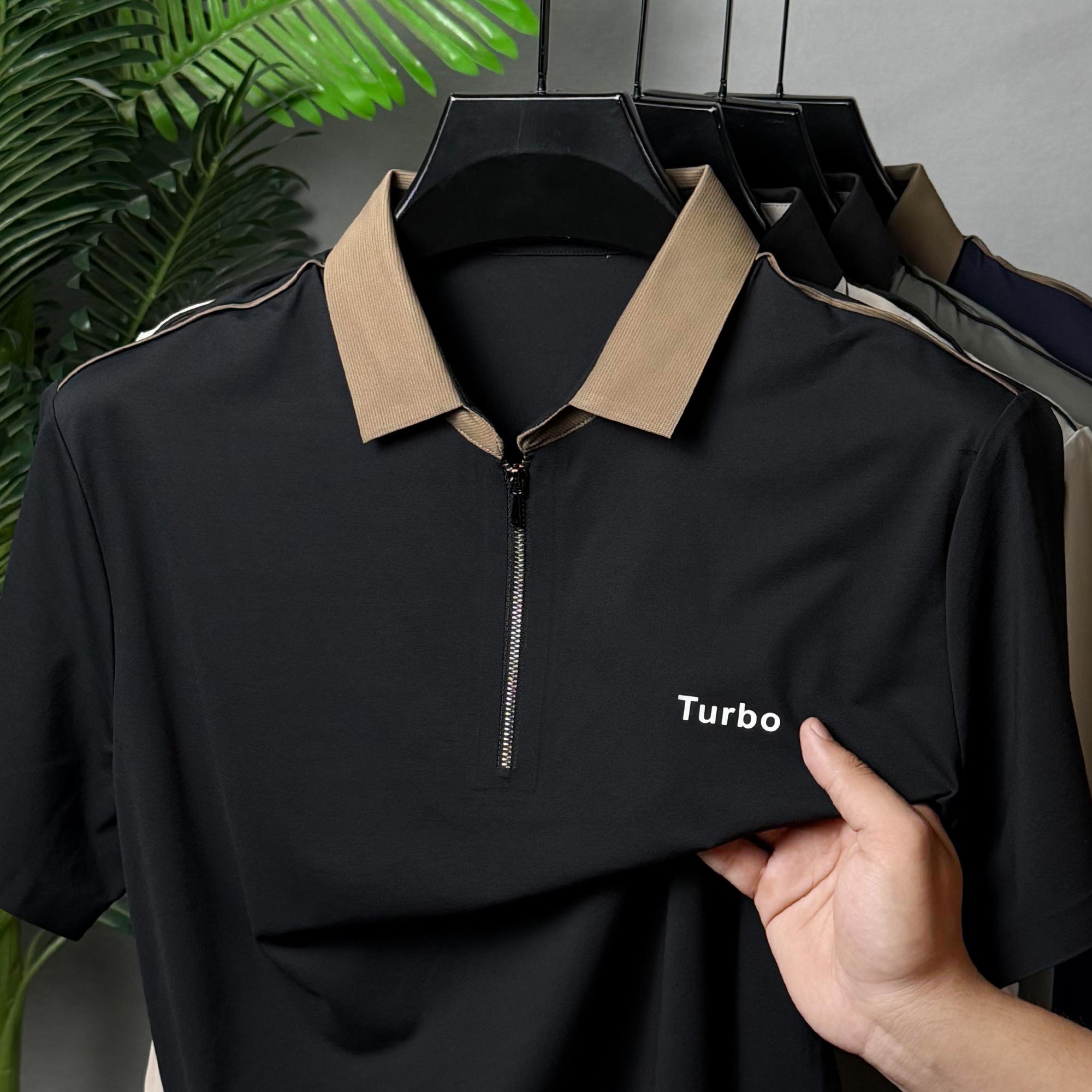 Turbo Dubilo Zipper Imp Silk Polo Shirt