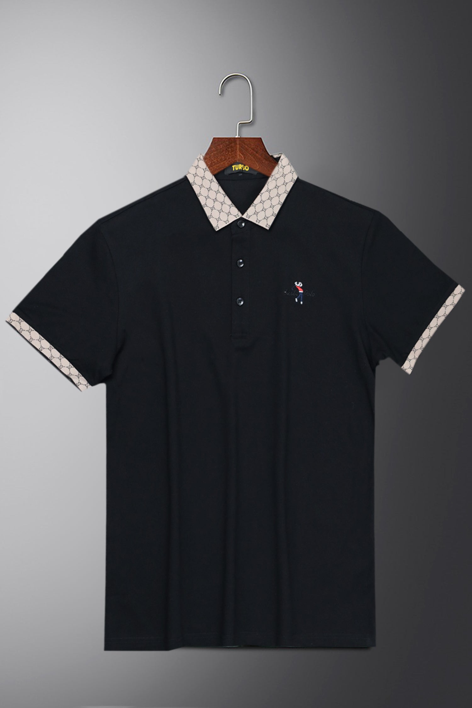 Turbo Bee Motif Polo Club Men's Polo Shirt