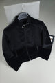 Regular Fit Suede Leather Jacket In Black