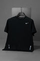 Nke Miler Breathable Slub Imp Dry-Fit Tee In Black