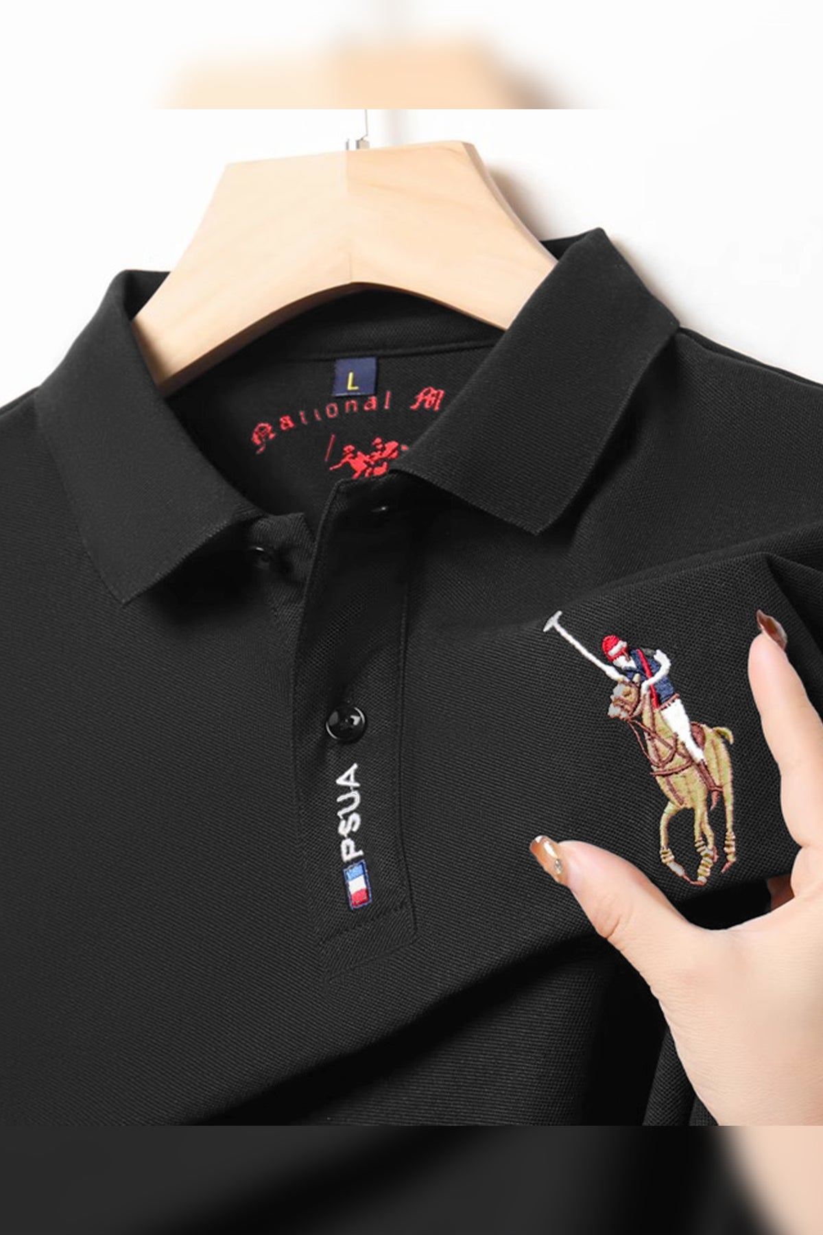 Rph Lren Polo Big Pony Men's Polo Shirt In Black