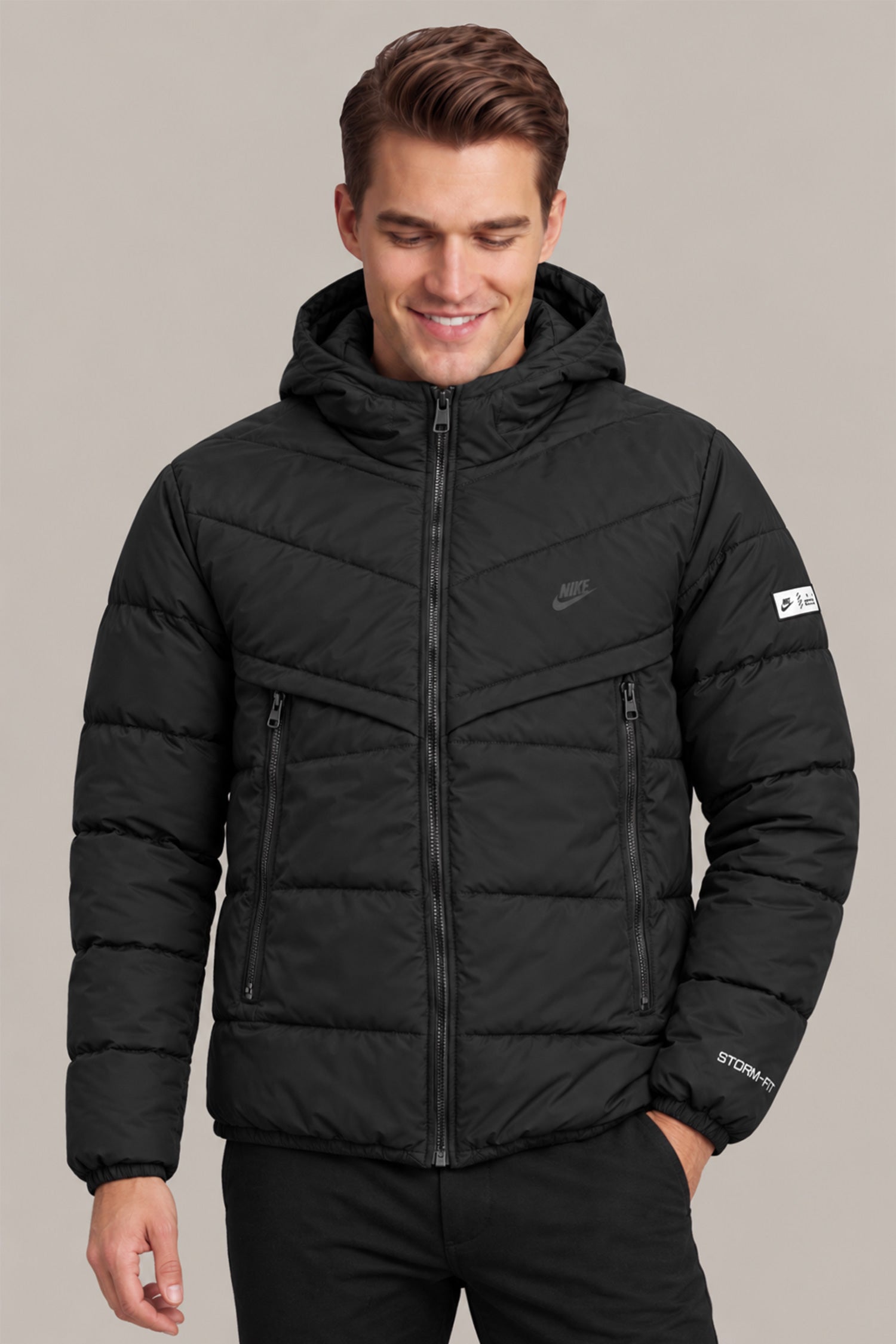 Nke Storm-Fit Windrunner Hooded Imported Puffer Jacket