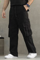 Turbo Utility Wide-Leg Baggy Cargo Trouser In Black