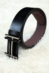 Hrmes Metal Alloy Automatic Buckle Branded Belt