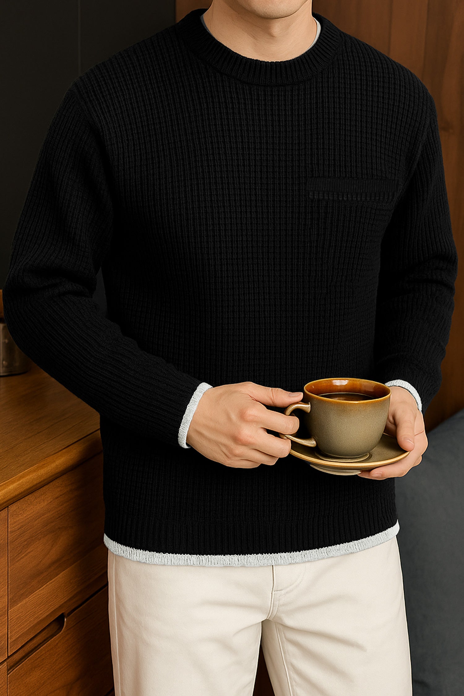 Turbo Noarlalf Solid Imported Men's Sweater